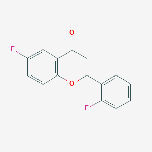 molecular formula C15H8F2O2 B2759159 6-氟-2-(2-氟苯基)香豆素-4-酮 CAS No. 213894-65-6