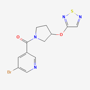 3-Bromo-5-[3-(1,2,5-thiadiazol-3-yloxy)pyrrolidine-1-carbonyl]pyridine