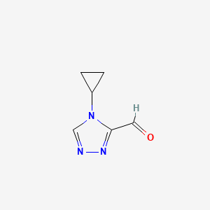 molecular formula C6H7N3O B2759171 4-Cyclopropyl-4H-1,2,4-triazole-3-carbaldehyde CAS No. 1552459-54-7