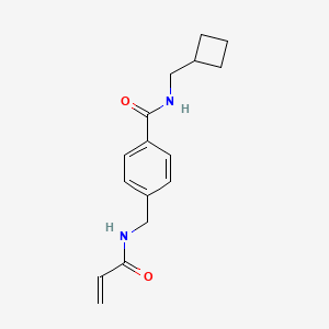 molecular formula C16H20N2O2 B2759174 N-(Cyclobutylmethyl)-4-[(prop-2-enoylamino)methyl]benzamide CAS No. 2197678-76-3