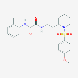 N1-(2-(1-((4-methoxyphenyl)sulfonyl)piperidin-2-yl)ethyl)-N2-(o-tolyl)oxalamide