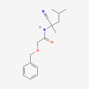 molecular formula C16H22N2O2 B2759185 2-(benzyloxy)-N-(1-cyano-1,3-dimethylbutyl)acetamide CAS No. 1311640-49-9