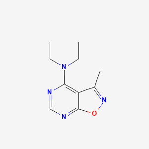 molecular formula C10H14N4O B2759189 N,N-二乙基-3-甲基异噁唑啉[5,4-d]嘧啶-4-胺 CAS No. 672925-38-1
