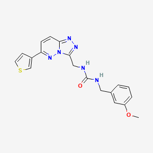 molecular formula C19H18N6O2S B2759192 1-(3-Methoxybenzyl)-3-((6-(thiophen-3-yl)-[1,2,4]triazolo[4,3-b]pyridazin-3-yl)methyl)urea CAS No. 1903419-08-8