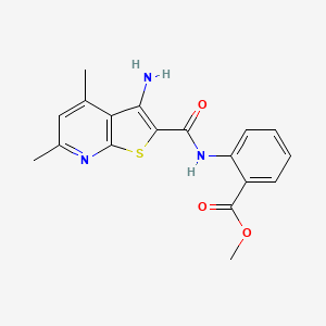 Methyl 2-{[(3-amino-4,6-dimethylthieno[2,3-b]pyridin-2-yl)carbonyl]amino}benzoate