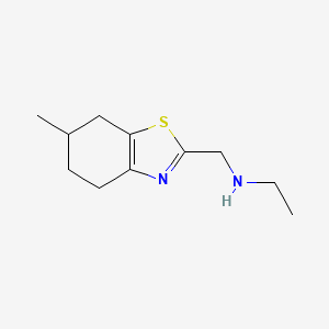 molecular formula C11H18N2S B2759203 Ethyl[(6-methyl-4,5,6,7-tetrahydro-1,3-benzothiazol-2-YL)methyl]amine CAS No. 1248980-23-5