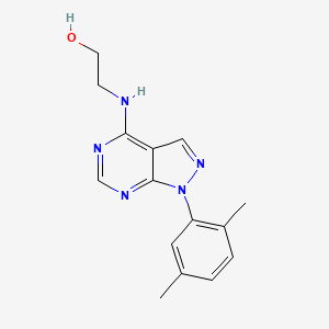 2-((1-(2,5-dimethylphenyl)-1H-pyrazolo[3,4-d]pyrimidin-4-yl)amino)ethanol