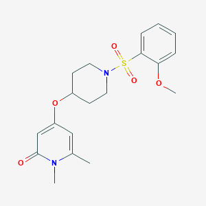 molecular formula C19H24N2O5S B2759211 4-((1-((2-methoxyphenyl)sulfonyl)piperidin-4-yl)oxy)-1,6-dimethylpyridin-2(1H)-one CAS No. 2178773-22-1
