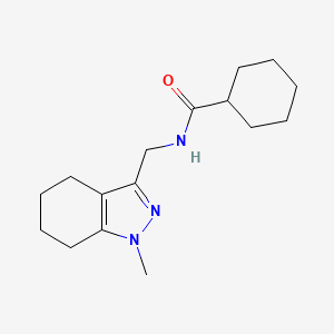 molecular formula C16H25N3O B2759213 N-((1-methyl-4,5,6,7-tetrahydro-1H-indazol-3-yl)methyl)cyclohexanecarboxamide CAS No. 1448072-02-3