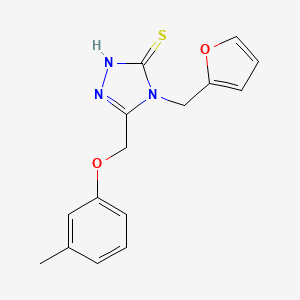 4-(furan-2-ylmethyl)-5-(3-methylphenoxymethyl)-4H-1,2,4-triazole-3-thiol