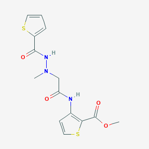 Methyl 3-({2-[1-methyl-2-(2-thienylcarbonyl)hydrazino]acetyl}amino)-2-thiophenecarboxylate