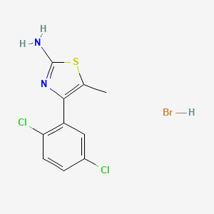 molecular formula C10H9BrCl2N2S B2759227 4-(2,5-Dichlorophenyl)-5-methyl-1,3-thiazol-2-amine hydrobromide CAS No. 1050509-11-9