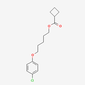 molecular formula C16H21ClO3 B2759228 5-(4-Chlorophenoxy)pentyl cyclobutanecarboxylate CAS No. 328918-03-2
