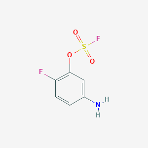 molecular formula C6H5F2NO3S B2759239 4-Amino-1-fluoro-2-fluorosulfonyloxybenzene CAS No. 2411227-82-0
