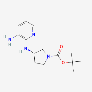 molecular formula C14H22N4O2 B2759245 (S)-tert-Butyl 3-((3-aminopyridin-2-yl)amino)pyrrolidine-1-carboxylate CAS No. 1417789-46-8