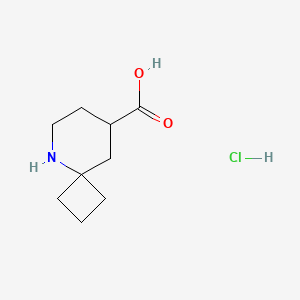 molecular formula C9H16ClNO2 B2759247 5-Azaspiro[3.5]nonane-8-carboxylic acid;hydrochloride CAS No. 2309448-37-9