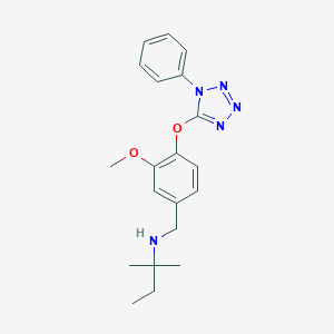 molecular formula C20H25N5O2 B275925 N-{3-methoxy-4-[(1-phenyl-1H-tetrazol-5-yl)oxy]benzyl}-2-methylbutan-2-amine 