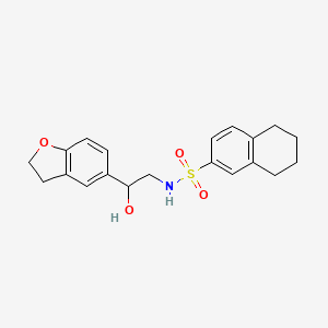 molecular formula C20H23NO4S B2759253 N-(2-(2,3-dihydrobenzofuran-5-yl)-2-hydroxyethyl)-5,6,7,8-tetrahydronaphthalene-2-sulfonamide CAS No. 1421457-15-9