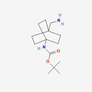 molecular formula C14H26N2O2 B2759258 Tert-butyl (4-(aminomethyl)bicyclo[2.2.2]octan-1-yl)carbamate CAS No. 1333384-46-5