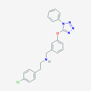 molecular formula C22H20ClN5O B275926 [2-(4-chlorophenyl)ethyl]{3-[(1-phenyl-1H-tetrazol-5-yl)oxy]benzyl}amine 