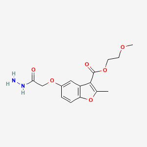 molecular formula C15H18N2O6 B2759261 2-Methoxyethyl 5-[(hydrazinecarbonyl)methoxy]-2-methyl-1-benzofuran-3-carboxylate CAS No. 308297-57-6