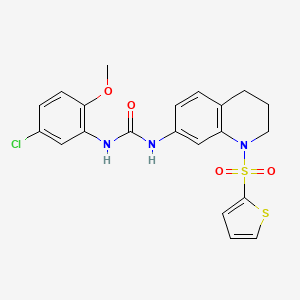 1-(5-Chloro-2-methoxyphenyl)-3-(1-(thiophen-2-ylsulfonyl)-1,2,3,4-tetrahydroquinolin-7-yl)urea