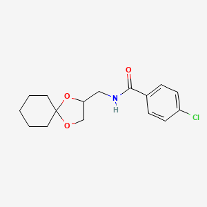 N-(1,4-dioxaspiro[4.5]decan-2-ylmethyl)-4-chlorobenzamide