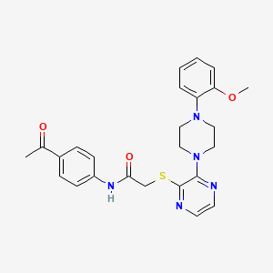 N-ethyl-N-phenyl-2-{[3-(4-phenylpiperazin-1-yl)pyrazin-2-yl]thio}acetamide