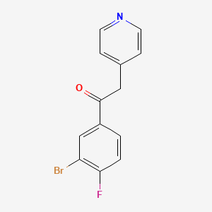 molecular formula C13H9BrFNO B2759280 1-(3-Bromo-4-fluorophenyl)-2-(pyridin-4-YL)ethanone CAS No. 861805-09-6