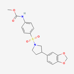 Methyl (4-((3-(benzo[d][1,3]dioxol-5-yl)pyrrolidin-1-yl)sulfonyl)phenyl)carbamate