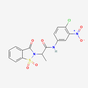 N-(4-chloro-3-nitrophenyl)-2-(1,1-dioxido-3-oxobenzo[d]isothiazol-2(3H)-yl)propanamide