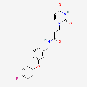 3-(2,4-dioxo-3,4-dihydropyrimidin-1(2H)-yl)-N-(3-(4-fluorophenoxy)benzyl)propanamide
