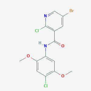 5-bromo-2-chloro-N-(4-chloro-2,5-dimethoxyphenyl)pyridine-3-carboxamide