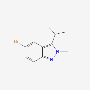 molecular formula C11H13BrN2 B2759287 5-bromo-3-isopropyl-2-methyl-2H-indazole CAS No. 1528976-72-8