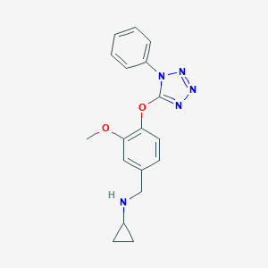 N-{3-methoxy-4-[(1-phenyl-1H-tetrazol-5-yl)oxy]benzyl}cyclopropanamine