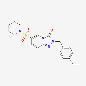 molecular formula C20H22N4O3S B2759302 6-(piperidin-1-ylsulfonyl)-2-(4-vinylbenzyl)[1,2,4]triazolo[4,3-a]pyridin-3(2H)-one CAS No. 1251626-74-0