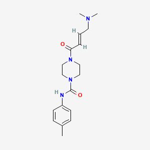 molecular formula C18H26N4O2 B2759305 4-[(E)-4-(Dimethylamino)but-2-enoyl]-N-(4-methylphenyl)piperazine-1-carboxamide CAS No. 1798999-15-1