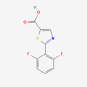 molecular formula C10H5F2NO2S B2759308 2-(2,6-二氟苯基)-1,3-噻唑-5-甲酸 CAS No. 1152614-44-2