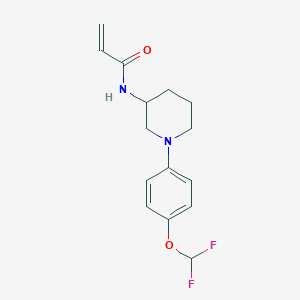 molecular formula C15H18F2N2O2 B2759309 N-[1-[4-(Difluoromethoxy)phenyl]piperidin-3-yl]prop-2-enamide CAS No. 2411265-03-5
