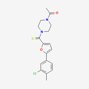 1-(4-(5-(3-Chloro-4-methylphenyl)furan-2-carbonothioyl)piperazin-1-yl)ethanone