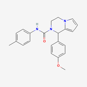 molecular formula C22H23N3O2 B2759319 1-(4-methoxyphenyl)-N-(4-methylphenyl)-1H,2H,3H,4H-pyrrolo[1,2-a]pyrazine-2-carboxamide CAS No. 900002-21-3