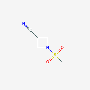 molecular formula C5H8N2O2S B2759328 1-甲磺酰氮杂环丁烷-3-碳腈 CAS No. 1876375-36-8