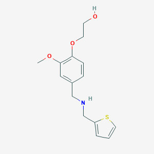 molecular formula C15H19NO3S B275933 2-(2-Methoxy-4-{[(2-thienylmethyl)amino]methyl}phenoxy)ethanol 