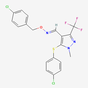 5-[(4-chlorophenyl)sulfanyl]-1-methyl-3-(trifluoromethyl)-1H-pyrazole-4-carbaldehyde O-(4-chlorobenzyl)oxime