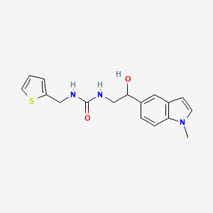 molecular formula C17H19N3O2S B2759356 1-(2-hydroxy-2-(1-methyl-1H-indol-5-yl)ethyl)-3-(thiophen-2-ylmethyl)urea CAS No. 2034411-29-3