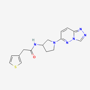 N-(1-([1,2,4]triazolo[4,3-b]pyridazin-6-yl)pyrrolidin-3-yl)-2-(thiophen-3-yl)acetamide