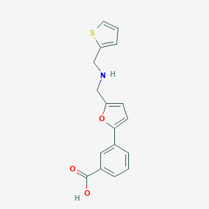 molecular formula C17H15NO3S B275936 3-(5-{[(2-Thienylmethyl)amino]methyl}-2-furyl)benzoic acid 