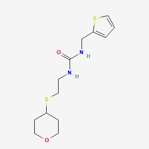 1-(2-((tetrahydro-2H-pyran-4-yl)thio)ethyl)-3-(thiophen-2-ylmethyl)urea