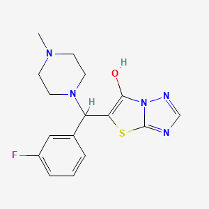 5-((3-Fluorophenyl)(4-methylpiperazin-1-yl)methyl)thiazolo[3,2-b][1,2,4]triazol-6-ol