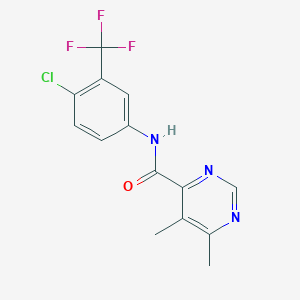 N-[4-Chloro-3-(trifluoromethyl)phenyl]-5,6-dimethylpyrimidine-4-carboxamide